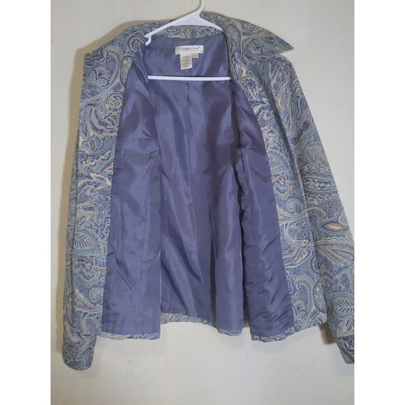 Coldwater Creek Blue Paisley Tapestry Jacket - Picture 5 of 7